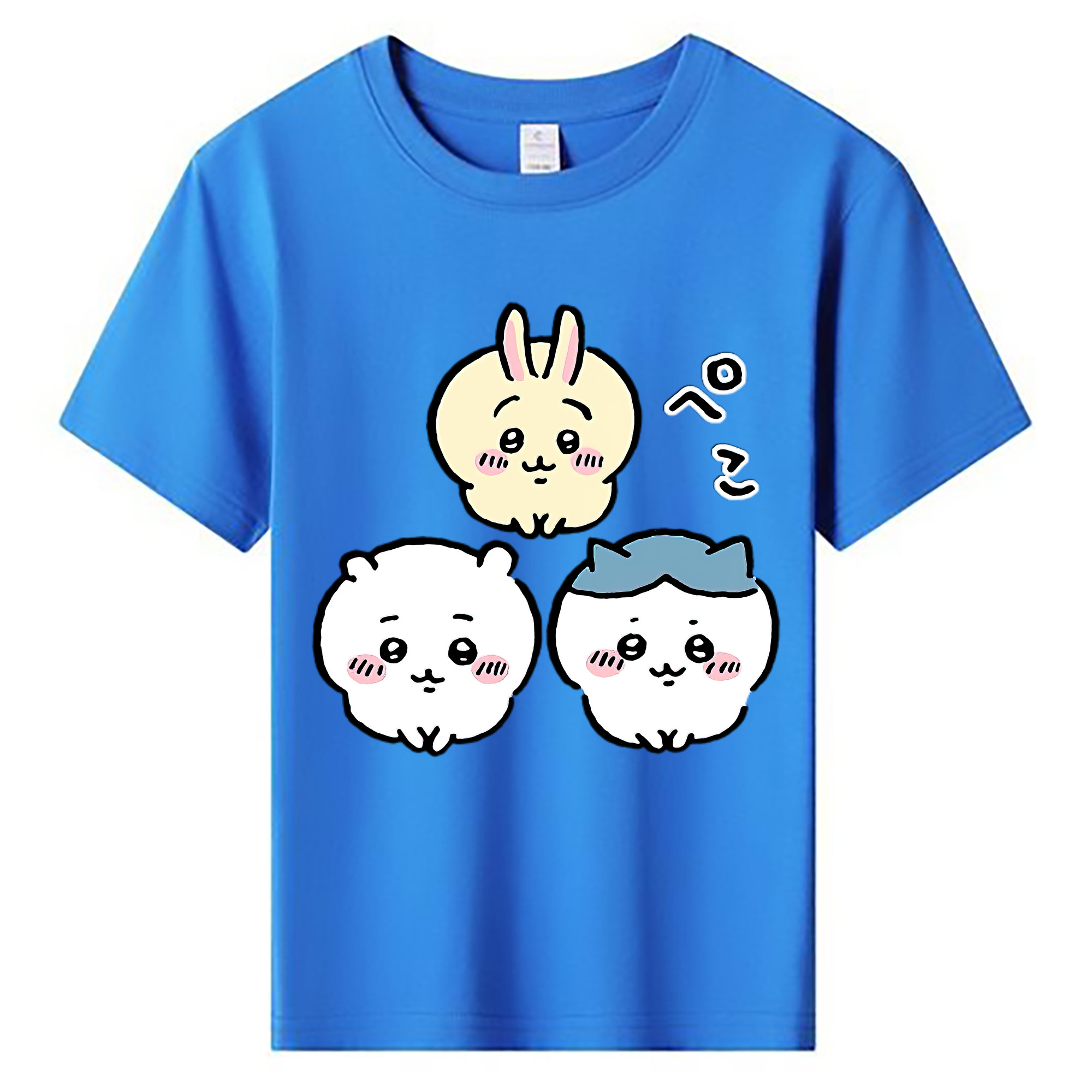 （画像用） ちいかわ うさぎ Chii-kawa usagi 綿100％キッズTシャツ（フロントプリント）